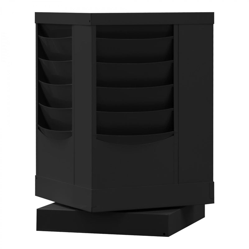 Durham Rotary Lit Rack, 20 Openings, Black