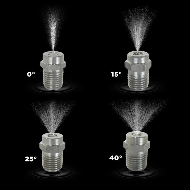 40° 1/4" MEG Spray Pressure Washer Nozzle - 8.0 Orifice BE Power Equipment