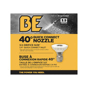 40° Quick Connect Pressure Washer Nozzle - 3.5 Orifice - Retail Ready Packaging BE Power Equipment