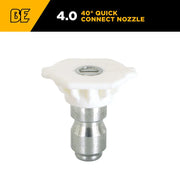 40° Quick Connect Pressure Washer Nozzle - 4.0 Orifice - Retail Ready Packaging BE Power Equipment