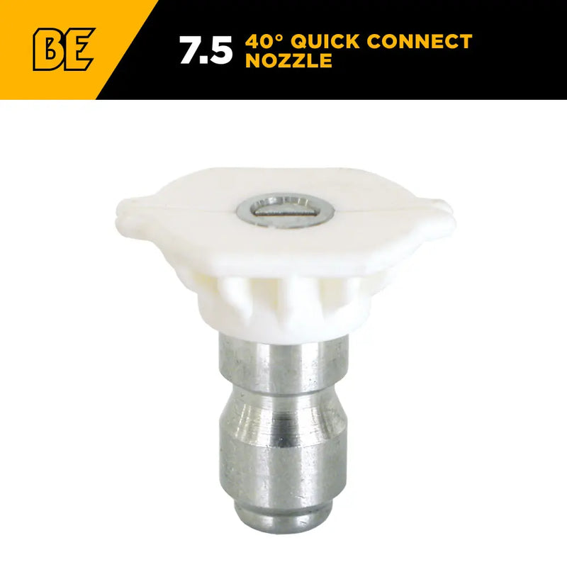 40° Quick Connect Spray Pressure Washer Nozzle - 7.5 Orifice BE Power Equipment