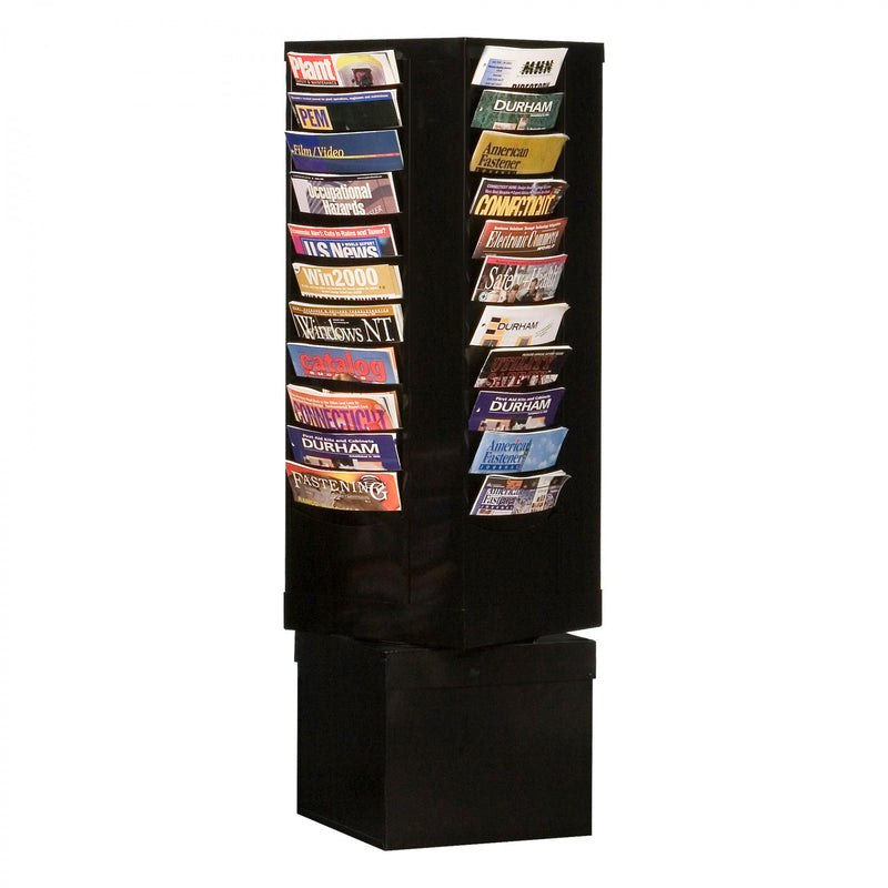Durham Rotary Lit Rack, 44 Openings, Black