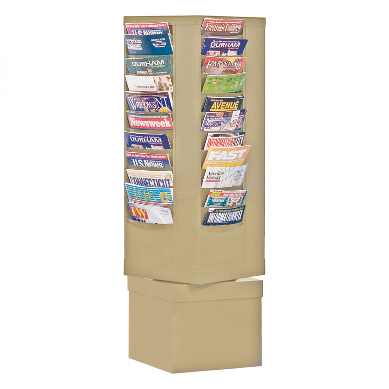 Durham Rotary Lit Rack, 44 Openings, Tan