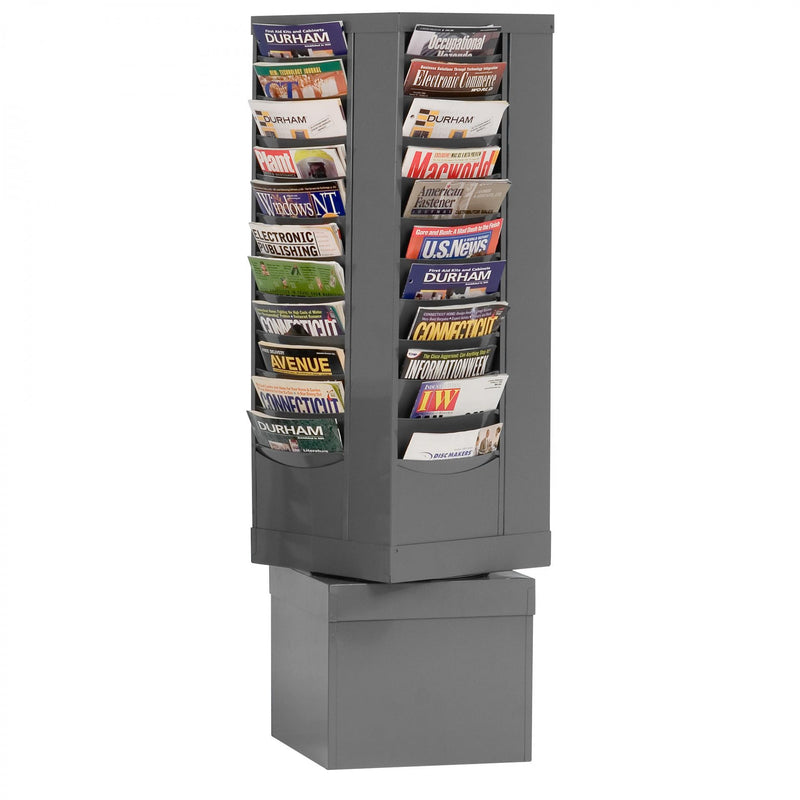Durham Rotary Lit Rack, 44 Openings, Gray