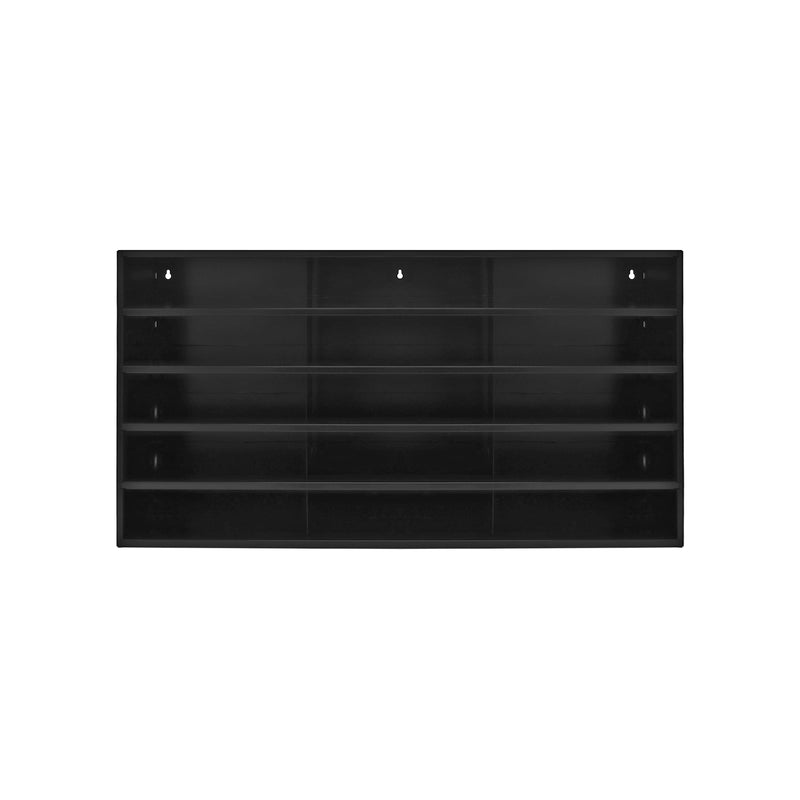 Durham Horizontal Lit Rack, 15 Openings, Black
