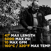 47" Dual Lance with Hot Water Gun BE Power Equipment
