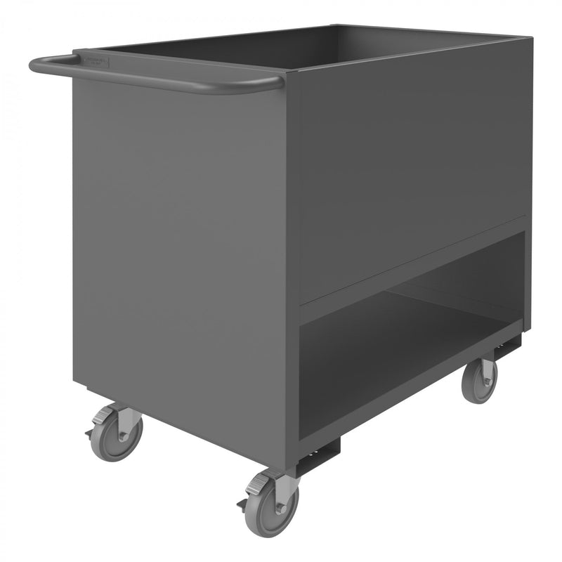 Durham 4 Sided Low Deck Truck With 5" x 1-1/4" Polyurethane Casters, Gray
