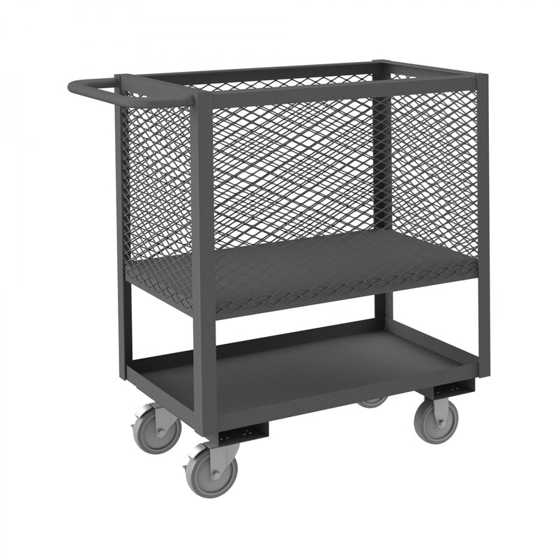 Durham 4 Sided Mesh Low Deck Truck With 5" x 1-1/4" Polyurethane Casters