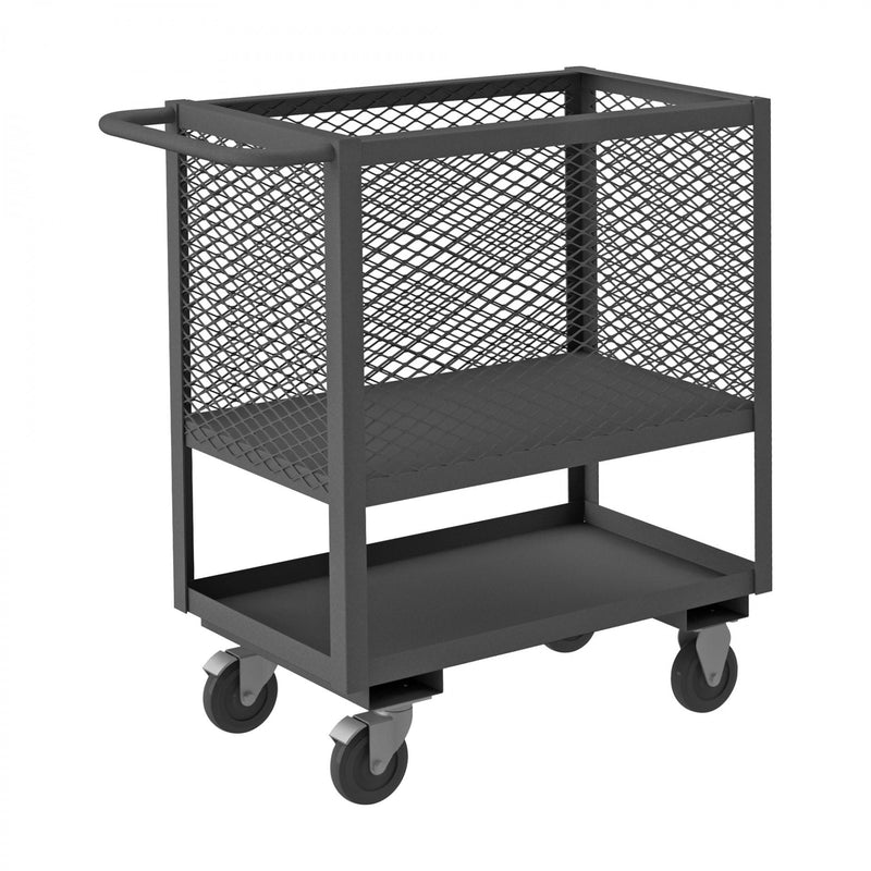 Durham 4 Sided Mesh Low Deck Truck With 5" x 1-1/4" Polyolefin Casters
