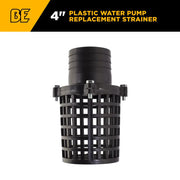 4" Plastic Water Pump Replacement Strainer BE Power Equipment