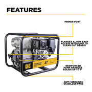 4"-Trash Transfer Pump with Honda GX390 Engine BE Power Equipment