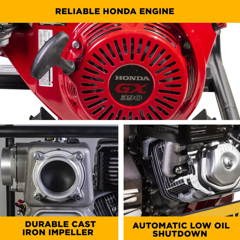 4"-Trash Transfer Pump with Honda GX390 Engine BE Power Equipment