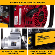4" Water Transfer Pump with Honda GX390 Engine BE Power Equipment