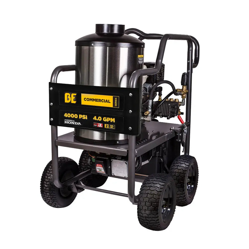 4,000 PSI - 4.2 GPM Hot Water Pressure Washer with Honda GX390 Engine and General Triplex Pump - HW4013HG BE Power Equipment