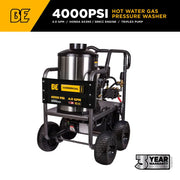 4,000 PSI - 4.2 GPM Hot Water Pressure Washer with Honda GX390 Engine and General Triplex Pump - HW4013HG BE Power Equipment
