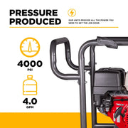 4,000 PSI - 4.2 GPM Hot Water Pressure Washer with Honda GX390 Engine and General Triplex Pump - HW4013HG BE Power Equipment