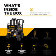 4,000 PSI - 4.2 GPM Hot Water Pressure Washer with Honda GX390 Engine and General Triplex Pump - HW4013HG BE Power Equipment
