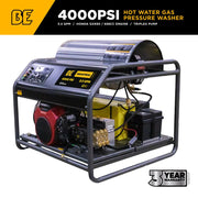 4,000 PSI - 5.5 GPM Hot Water Pressure Washer with Honda GX690 Engine and CP Triplex Pump - HW4024HA12V BE Power Equipment