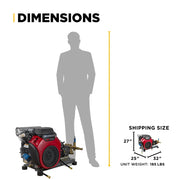 4,000 PSI 8.2 GPM Cold Water Gas Pressure Washer - B4024HETBGS BE Power Equipment