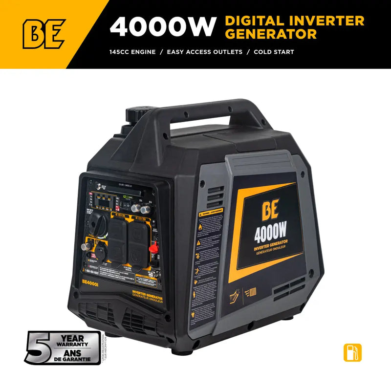4,000 Watt Digital Inverter Generator - BE4000I BE Power Equipment