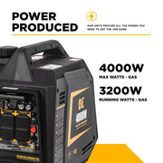 4,000 Watt Digital Inverter Generator - BE4000I BE Power Equipment