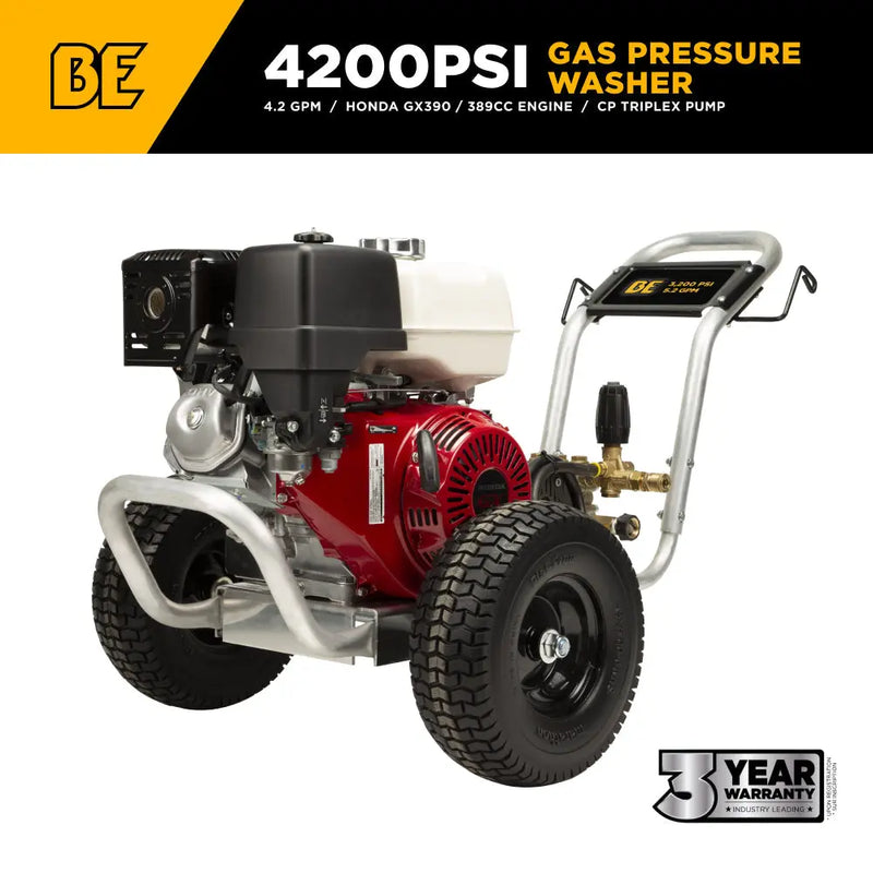 4,200 PSI 4.2 GPM Cold Water Gas Pressure Washer - B4213HABAS BE Power Equipment