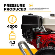 4,200 PSI 4.2 GPM Cold Water Gas Pressure Washer - B4213HABAS BE Power Equipment