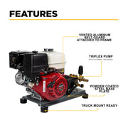 4,200 PSI 4.2 GPM Cold Water Gas Pressure Washer - B4213HETBGS BE Power Equipment