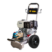 4,200 PSI 4.2 GPM Cold Water Gas Pressure Washer Honda GX390 Engine and CAT Triplex Pump on Stainless Steel Frame - B4213HSJ BE Power Equipment