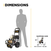4,200 PSI 4.2 GPM Cold Water Gas Pressure Washer Honda GX390 Engine and General Triplex External Unloader Pump - B4213HGS BE Power Equipment