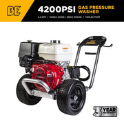 4,200 PSI 4.2 GPM Cold Water Gas Pressure Washer Honda GX390 Engine and General Triplex Pump on Aluminum  Frame - B4213HAGS BE Power Equipment