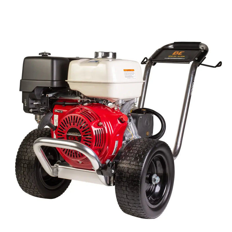 4,200 PSI 4.2 GPM Cold Water Gas Pressure Washer with Honda GX390 Engine and CP Triplex Pump on Aluminum Frame - B4213HAAS BE Power Equipment