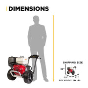 4,200 PSI 4.2 GPM Cold Water Gas Pressure Washer with Honda GX390 Engine and CP Triplex Pump on Aluminum Frame - B4213HAAS BE Power Equipment