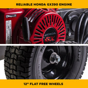 4,200 PSI 4.2 GPM Cold Water Gas Pressure Washer with Honda GX390 Engine and General Belt Drive Triplex Pump on Aluminum Frame - B4213HABGS BE Power Equipment