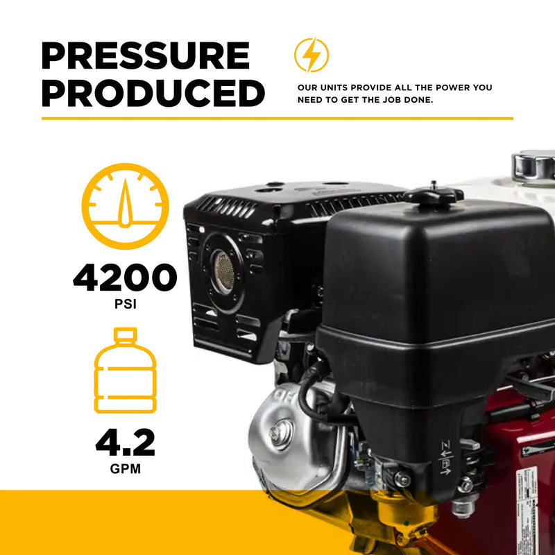 4,200 PSI 4.2 GPM Truck Mount Cold Water Gas Pressure Washer - B4213HTBGS BE Power Equipment