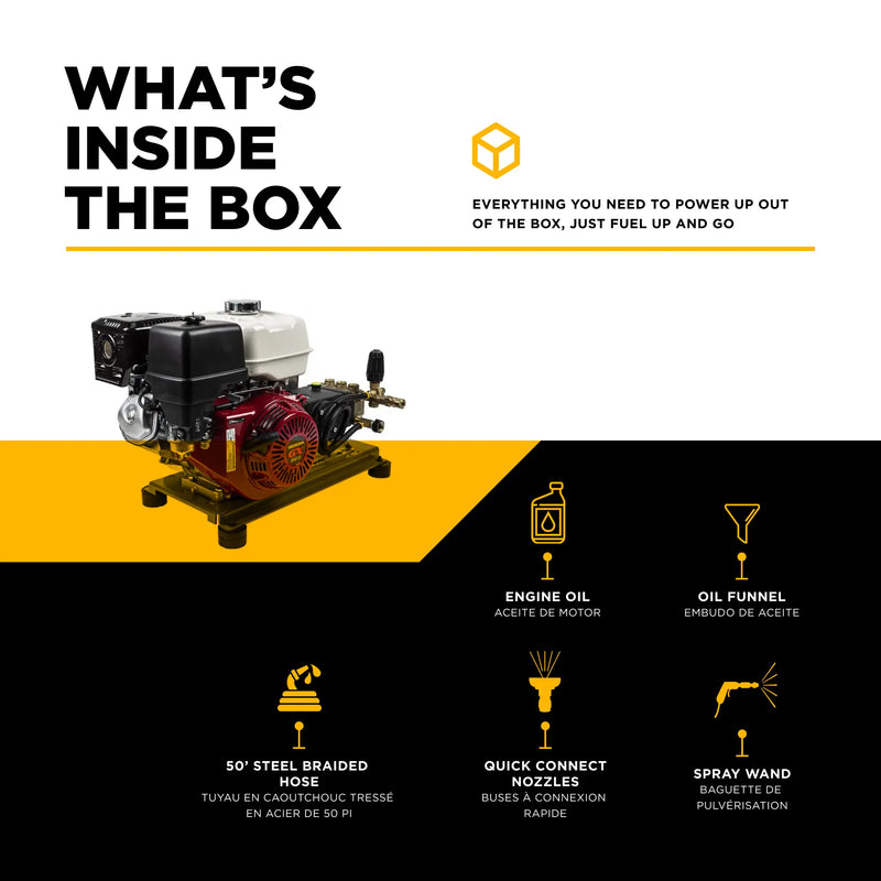4,200 PSI 4.2 GPM Truck Mount Cold Water Gas Pressure Washer - B4213HTBGS BE Power Equipment