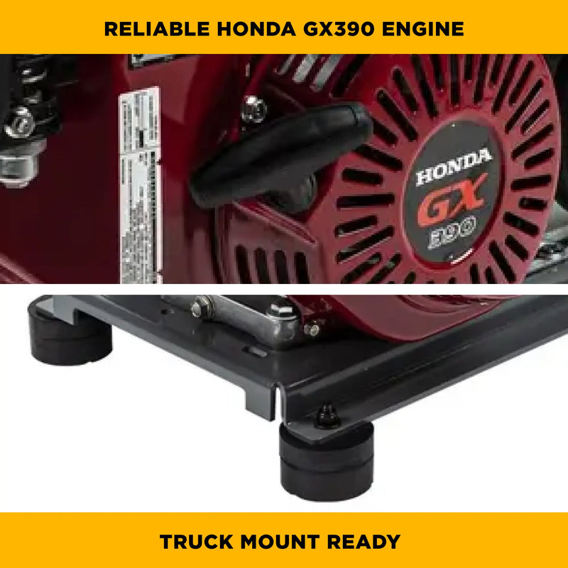 4,200 PSI 4.2 GPM Truck Mount Cold Water Gas Pressure Washer - B4213HTBGS BE Power Equipment
