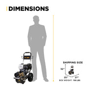 4,200 PSI 4.2GPM Cold Water Gas Pressure Washer Honda GX390 Engine and General Triplex Pump on Stainless Steel Frame - B4213HSGS BE Power Equipment