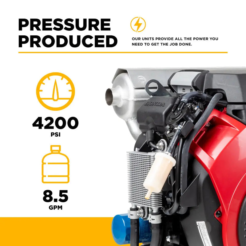 4,200 PSI 8.5 GPM Truck Mount Cold Water Gas Pressure Washer - B3528HETBGS BE Power Equipment