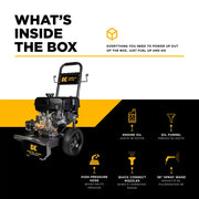 4,400 PSI 4.2 GPM Cold Water Gas Pressure Washer Powerease 420cc Engine and CP Triplex Pump - B4415PA BE Power Equipment