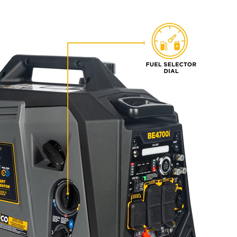 4,700 Watt Dual-Fuel Digital Inverter Generator - BE4700ID BE Power Equipment