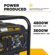 4,800 Watt Generator - BE4800 BE Power Equipment