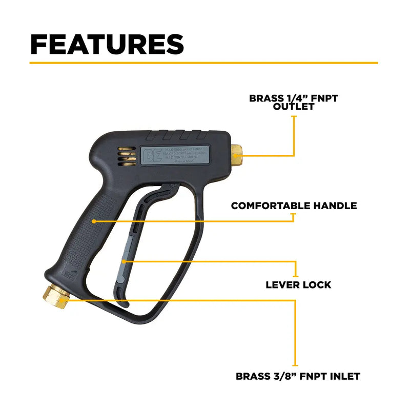 5000PSI Pressure Washer Spray Gun BE Power Equipment