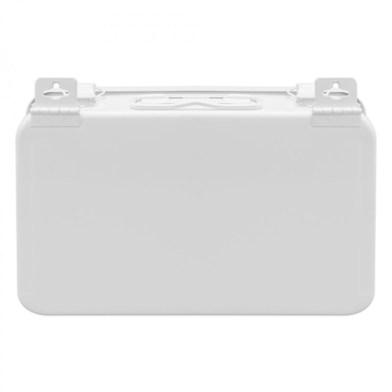 Durham Metal First Aid Kit Box, No Partition, 16 Units, Horizontal, White (Pack of 12)