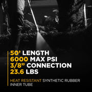 50' 6000PSI 3/8" Non Marking Rubber Hose BE Power Equipment