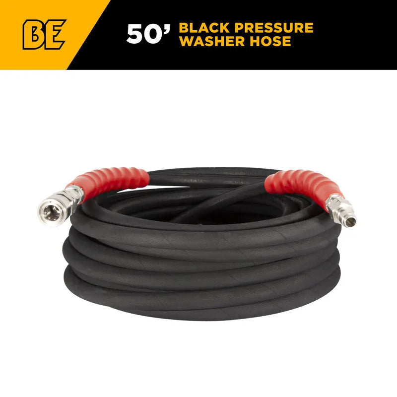 50' 6000PSI 3/8" Rubber Hose BE Power Equipment
