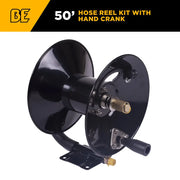 50' Hose Reel Kit with Hand Crank BE Power Equipment