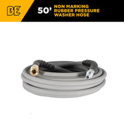 50ft 4500 PSI 3/8" Non Marking Rubber Hose BE Power Equipment