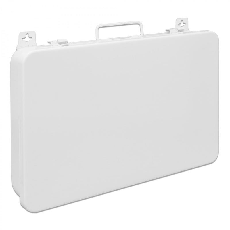 Durham First Aid Kit Box, 36 Units, Horizontal, Center Partition, White (Pack of 6)