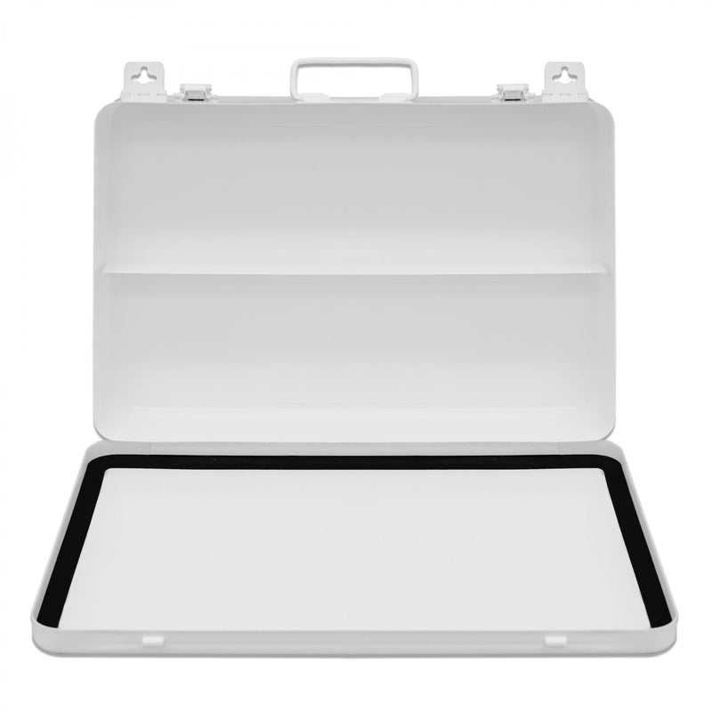 Durham First Aid Kit Box, 36 Units, Horizontal, Center Partition, White (Pack of 6)